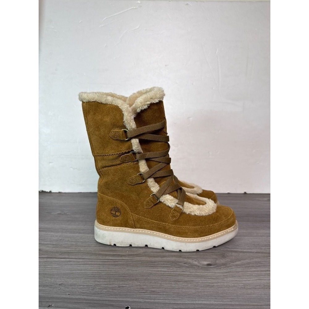 Timberland Women's Kenniston Muk Tall Suede Lace-Up Faux Fur Lined Boots - Picture 4 of 11